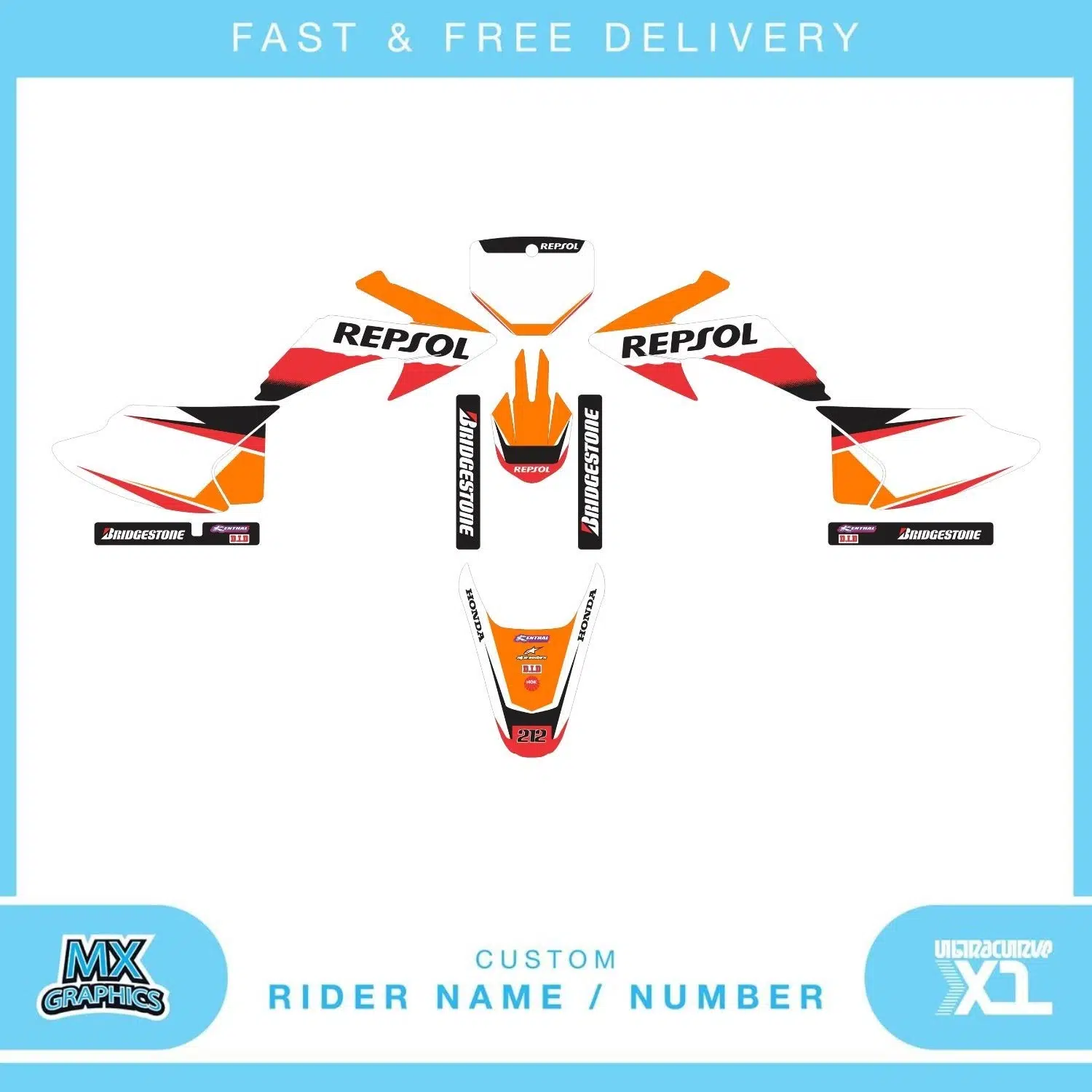 Honda CRF230 2009 Graphics Kit