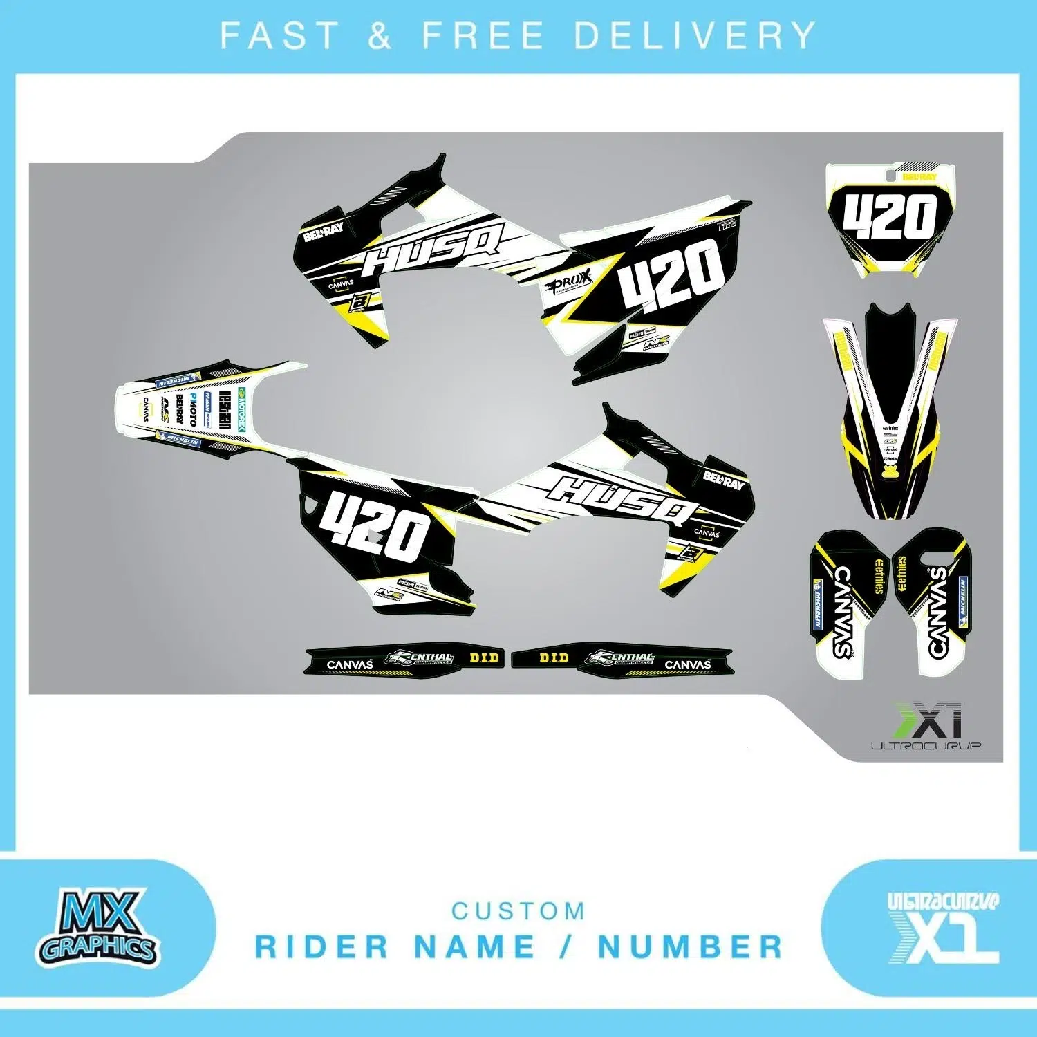 Husqvarna TC125 2019-2022 Graphics Kit