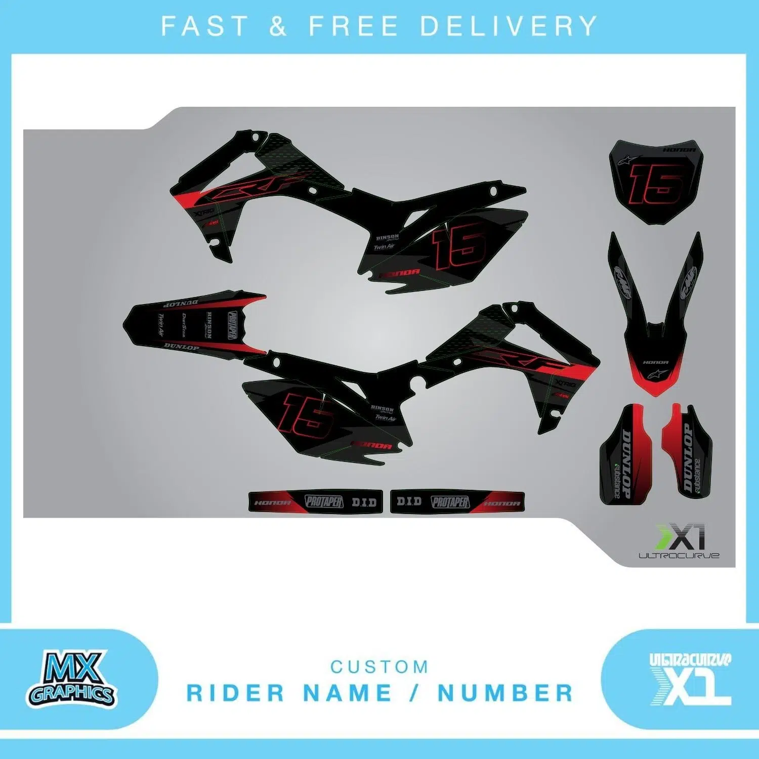 Honda CRF250R 2014-2017 Graphics Kit