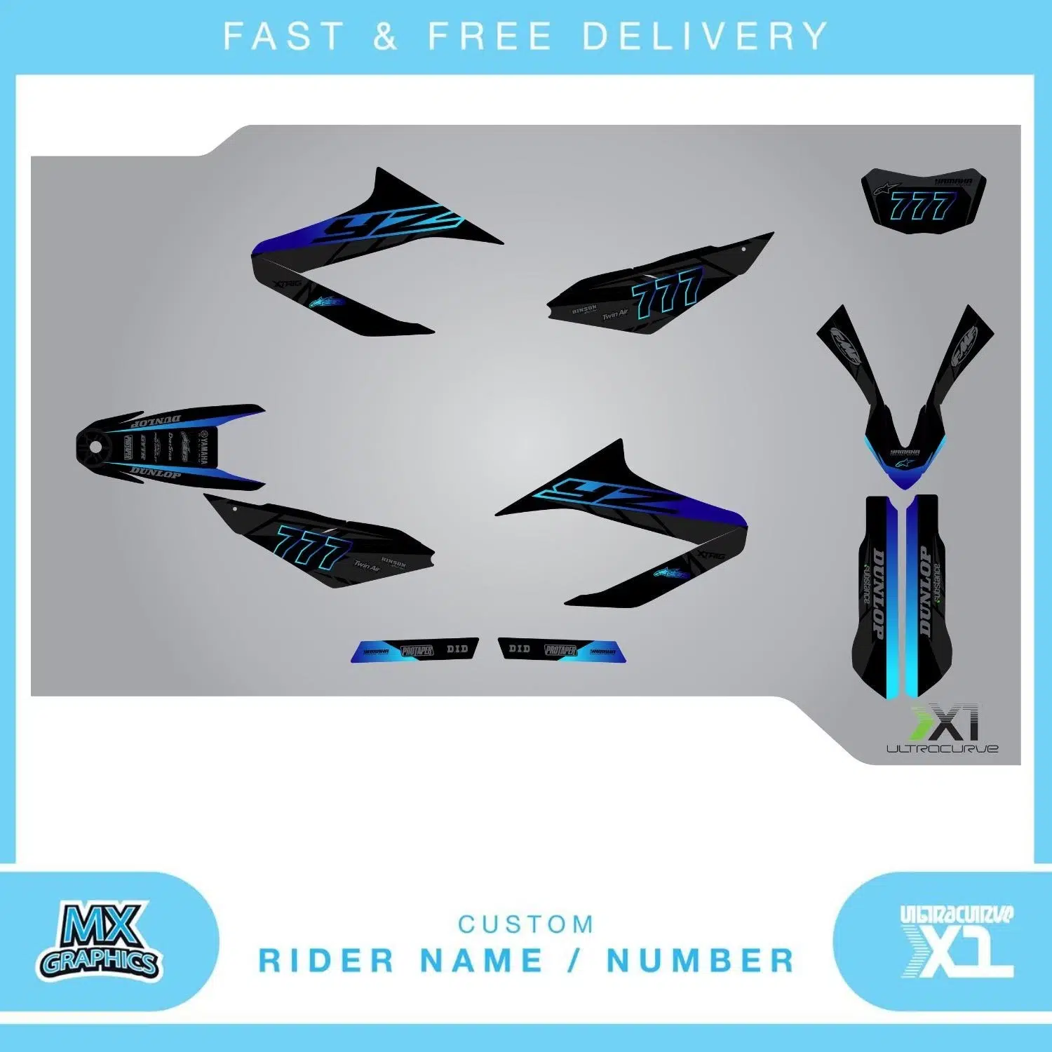 Yamaha WR125 2009-2018 Graphics Kit